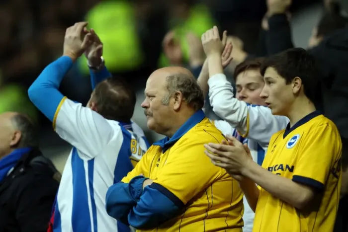 Framed Print : Brighton & Hove Albion vs. Derby County - 18-01-2014: Away Game in the 2013-14 Season