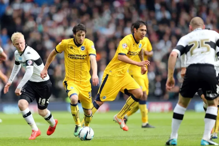 Framed Print : Brighton & Hove Albion vs. Derby County: 2013-14 Away Game (11 May 2014)