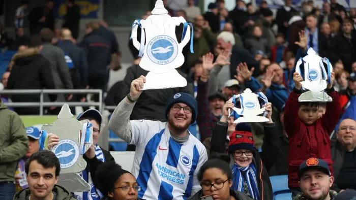 Framed Print : Brighton and Hove Albion vs. Derby County: FA Cup Battle at American Express Community Stadium (16FEB19) Framed Print : Brighton and Hove Albion vs. Derby County: FA Cup Battle at American Express Community Stadium (16FEB19)