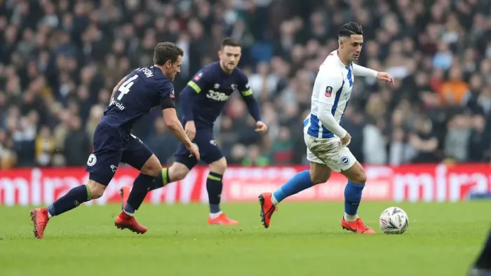 Framed Print : Brighton & Hove Albion vs. Derby County: FA Cup Battle at American Express Community Stadium (16FEB19) Framed Print : Brighton & Hove Albion vs. Derby County: FA Cup Battle at American Express Community Stadium (16FEB19)