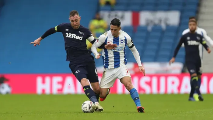 Framed Print : Brighton and Hove Albion vs. Derby County: FA Cup Battle at American Express Community Stadium (16FEB19) Framed Print : Brighton and Hove Albion vs. Derby County: FA Cup Battle at American Express Community Stadium (16FEB19)