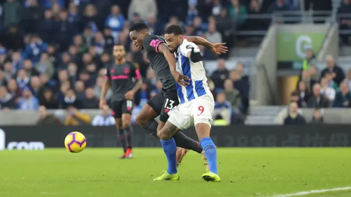 Framed Print : Brighton and Hove Albion vs Everton: Premier League Battle at American Express Community Stadium (29DEC18)
