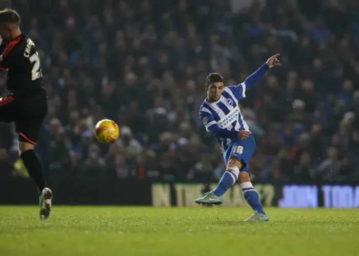 Framed Print : Brighton & Hove Albion vs Fulham: Jake Forster-Caskey Shoots in Championship Clash (29 Nov 2014) Framed Print : Brighton & Hove Albion vs Fulham: Jake Forster-Caskey Shoots in Championship Clash (29 Nov 2014)