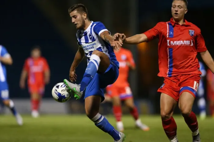 Framed Print : Brighton and Hove Albion vs. Gillingham: Pre-Season Friendly at Priestfield Stadium (29 / 07 / 2015) Framed Print : Brighton and Hove Albion vs. Gillingham: Pre-Season Friendly at Priestfield Stadium (29 / 07 / 2015)