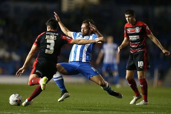 Brighton & Hove Albion vs. Huddersfield Town: Inigo Calderon in Action (14APR15)