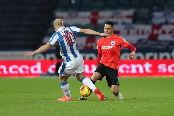 Brighton and Hove Albion vs. Huddersfield Town: EFL Sky Bet Championship Clash at The John Smiths Stadium (02FEB17) - Match Action