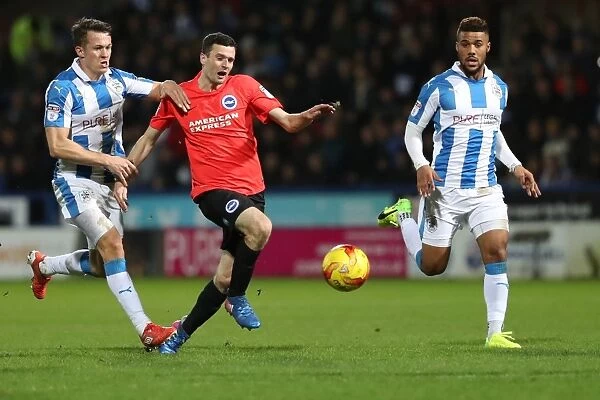 Brighton and Hove Albion vs. Huddersfield Town: EFL Sky Bet Championship Clash at The John Smiths Stadium (02FEB17) - Match Action
