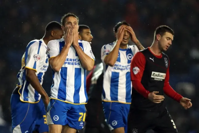 Framed Print : Brighton & Hove Albion vs. Huddersfield Town: Home Game (December 2013) Framed Print : Brighton & Hove Albion vs. Huddersfield Town: Home Game (December 2013)