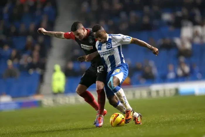 Framed Print : Brighton & Hove Albion vs. Huddersfield Town: Home Game - December 21, 2013 (Season 2013-14)