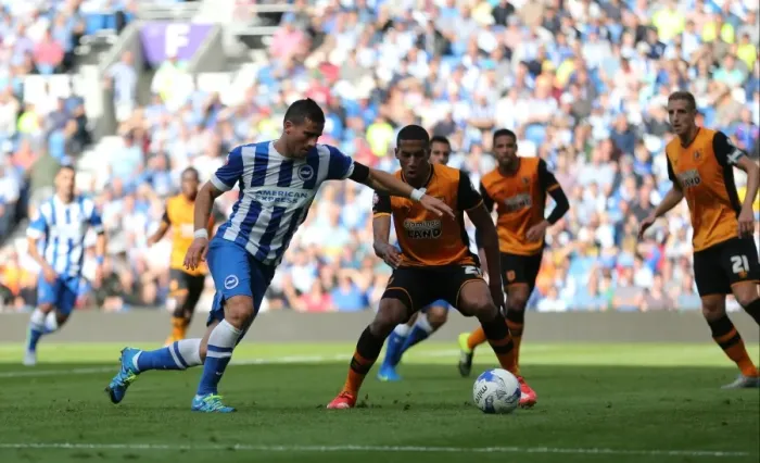 Framed Print : Brighton and Hove Albion vs Hull City: Sky Bet Championship Showdown at American Express Community Stadium (September 12, 2015) Framed Print : Brighton and Hove Albion vs Hull City: Sky Bet Championship Showdown at American Express Community Stadium (September 12, 2015)