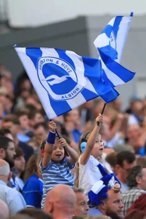 Framed Print : Brighton and Hove Albion vs Hull City: Fans Passionate Showdown in the Sky Bet Championship (12th September 2015)