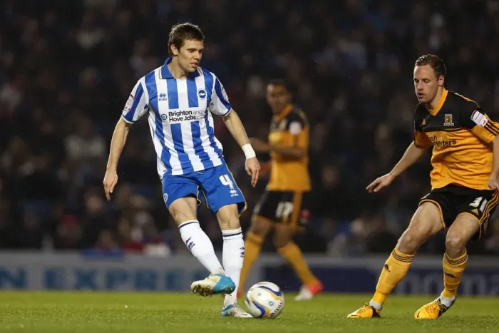 Framed Print : Brighton & Hove Albion vs Hull City: Dean Hammond Focuses in Npower Championship Match at Amex Stadium, February 9, 2013 Framed Print : Brighton & Hove Albion vs Hull City: Dean Hammond Focuses in Npower Championship Match at Amex Stadium, February 9, 2013