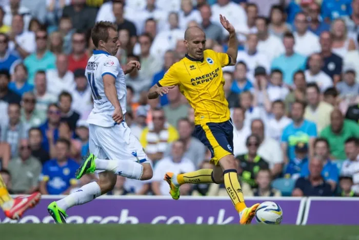 Framed Print : Brighton & Hove Albion vs. Leeds United: 2013-14 Away Game Framed Print : Brighton & Hove Albion vs. Leeds United: 2013-14 Away Game