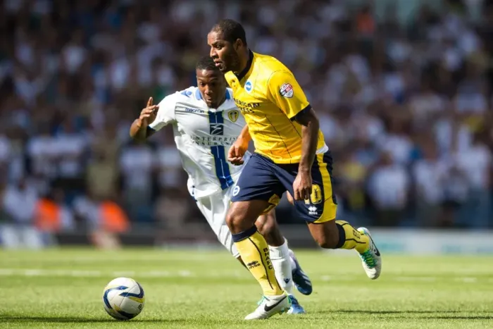 Framed Print : Brighton & Hove Albion vs. Leeds United: 2013-14 Away Game Framed Print : Brighton & Hove Albion vs. Leeds United: 2013-14 Away Game