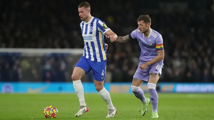 Framed Print : Brighton & Hove Albion vs Leeds United: A Premier League Battle at American Express Community Stadium (Nov 2021)