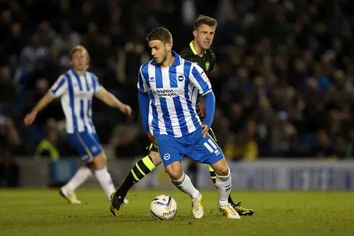 Framed Print : Brighton & Hove Albion vs Leeds United: Andrea Orlandi in Action, Npower Championship, November 2, 2012 Framed Print : Brighton & Hove Albion vs Leeds United: Andrea Orlandi in Action, Npower Championship, November 2, 2012