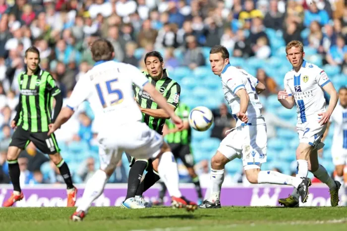 Framed Print : Brighton & Hove Albion vs. Leeds United (Away) - 27-04-2013: A Past Season's Encounter