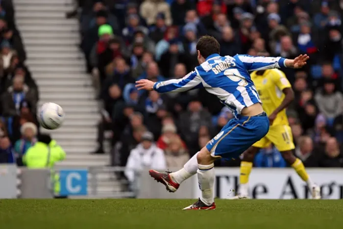 Framed Print : Brighton & Hove Albion vs. Leicester City (04-02-12): A Past Season Encounter