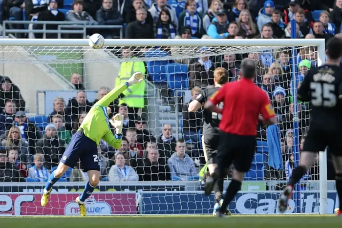 Framed Print : Brighton & Hove Albion vs. Leicester City (06-04-2013): A Nostalgic Look Back at Their Exciting Past Season Clash Framed Print : Brighton & Hove Albion vs. Leicester City (06-04-2013): A Nostalgic Look Back at Their Exciting Past Season Clash