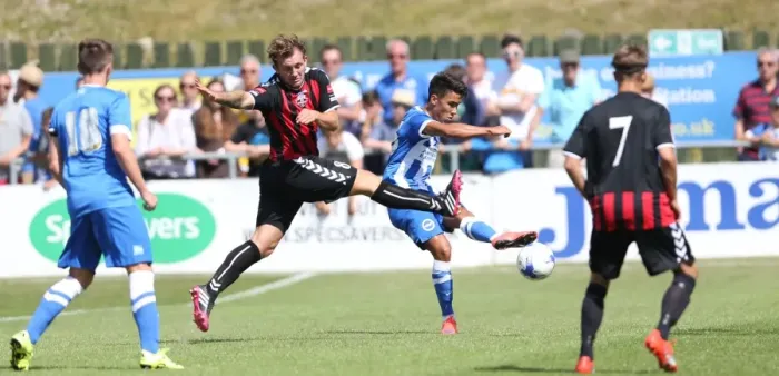 Framed Print : Brighton and Hove Albion vs Lewes: Pre-Season Friendly Clash at Dripping Pan (18th July 2015) Framed Print : Brighton and Hove Albion vs Lewes: Pre-Season Friendly Clash at Dripping Pan (18th July 2015)
