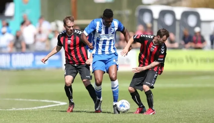Framed Print : Brighton and Hove Albion vs Lewes: Pre-Season Friendly Clash at Dripping Pan (18th July 2015) Framed Print : Brighton and Hove Albion vs Lewes: Pre-Season Friendly Clash at Dripping Pan (18th July 2015)