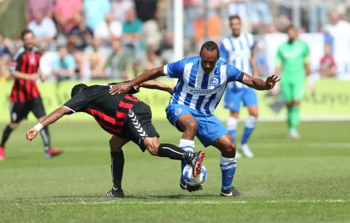 Framed Print : Brighton and Hove Albion vs. Lewes: Pre-Season Friendly Clash at Dripping Pan (18th July 2015) Framed Print : Brighton and Hove Albion vs. Lewes: Pre-Season Friendly Clash at Dripping Pan (18th July 2015)