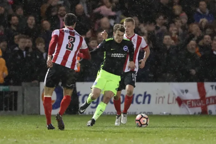 Framed Print : Brighton and Hove Albion vs. Lincoln City: FA Cup 4th Round Battle at Sincil Bank (28JAN17) Framed Print : Brighton and Hove Albion vs. Lincoln City: FA Cup 4th Round Battle at Sincil Bank (28JAN17)