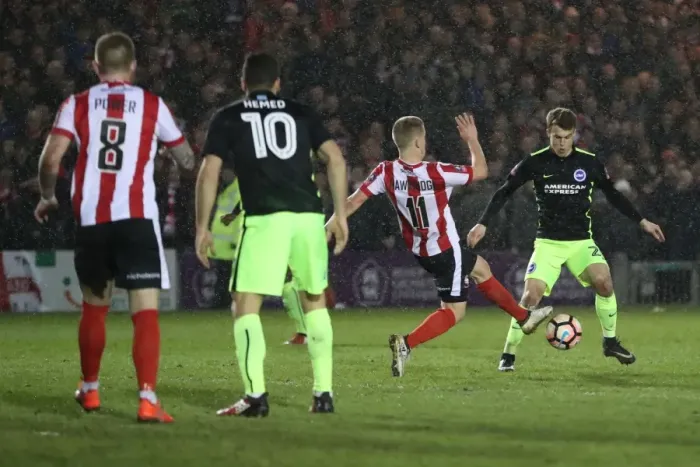 Framed Print : Brighton and Hove Albion vs. Lincoln City: FA Cup 4th Round Battle at Sincil Bank (28JAN17) Framed Print : Brighton and Hove Albion vs. Lincoln City: FA Cup 4th Round Battle at Sincil Bank (28JAN17)