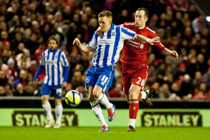 Framed Print : Brighton & Hove Albion vs. Liverpool: 2011-12 FA Cup - Away Game Framed Print : Brighton & Hove Albion vs. Liverpool: 2011-12 FA Cup - Away Game