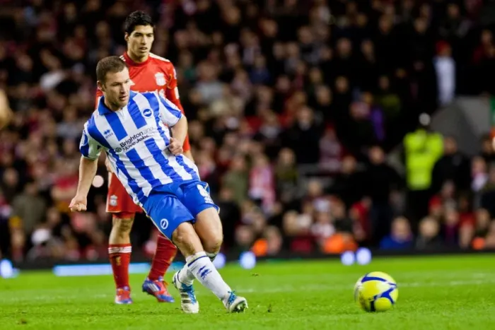 Framed Print : Brighton & Hove Albion vs. Liverpool: 2011-12 FA Cup Battle at Anfield Framed Print : Brighton & Hove Albion vs. Liverpool: 2011-12 FA Cup Battle at Anfield