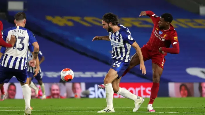 Framed Print : Brighton and Hove Albion vs Liverpool: Premier League Showdown at American Express Community Stadium (08JUL20) Framed Print : Brighton and Hove Albion vs Liverpool: Premier League Showdown at American Express Community Stadium (08JUL20)