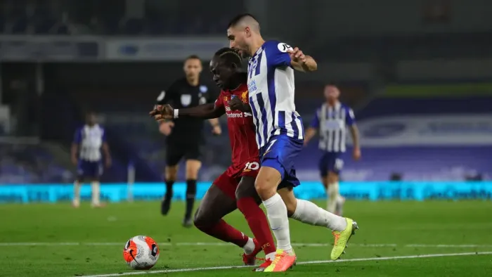 Framed Print : Brighton and Hove Albion vs Liverpool: Premier League Showdown at American Express Community Stadium (July 2020) Framed Print : Brighton and Hove Albion vs Liverpool: Premier League Showdown at American Express Community Stadium (July 2020)