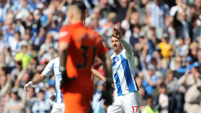 Framed Print : Brighton and Hove Albion vs Manchester City: Premier League Showdown at American Express Community Stadium (May 12, 2019)
