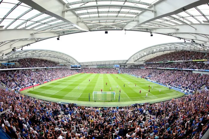 Framed Print : Brighton and Hove Albion vs Manchester United: Premier League Showdown at American Express Community Stadium (19th August 2018)