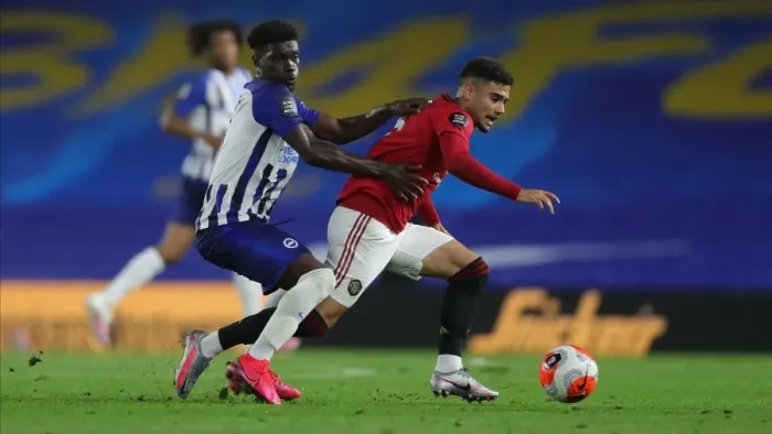 Framed Print : Brighton and Hove Albion vs Manchester United: Premier League Showdown at American Express Community Stadium (30JUN20)