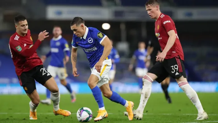 Framed Print : Brighton and Hove Albion vs Manchester United: Carabao Cup Showdown at American Express Community Stadium (30SEP20) Framed Print : Brighton and Hove Albion vs Manchester United: Carabao Cup Showdown at American Express Community Stadium (30SEP20)