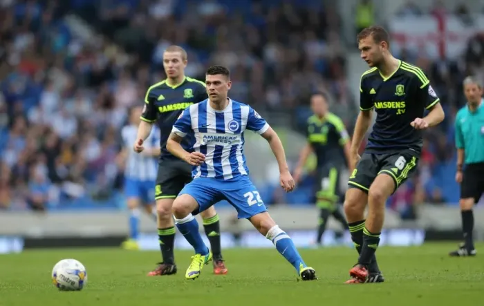 Framed Print : Brighton & Hove Albion vs Middlesbrough: Danny Holla in Action at the American Express Community Stadium (18th October 2014) Framed Print : Brighton & Hove Albion vs Middlesbrough: Danny Holla in Action at the American Express Community Stadium (18th October 2014)