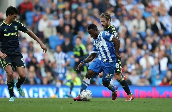 Brighton & Hove Albion vs Middlesbrough: Kazenga LuaLua in Action (18th October 2014)