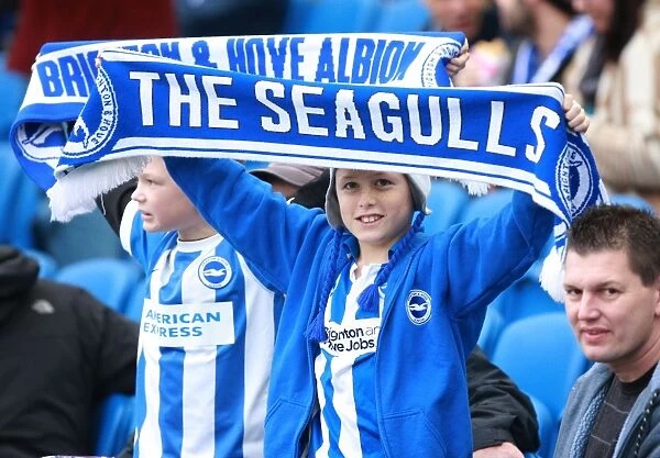 Brighton and Hove Albion vs Middlesbrough: Fans Passionate Showdown at the American Express Community Stadium (19DEC15)