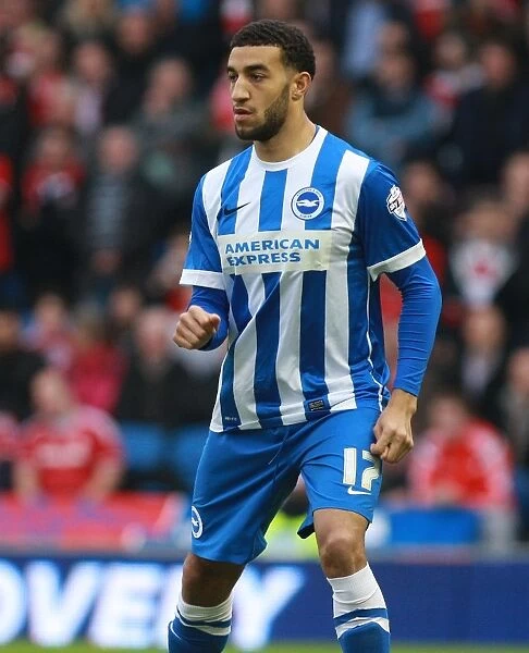 Brighton & Hove Albion vs. Middlesbrough: Connor Goldson in Action, Sky Bet Championship 2015