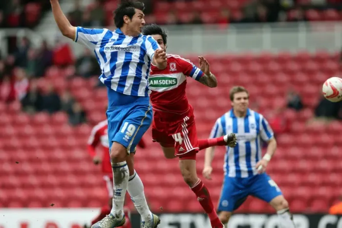 Framed Print : Brighton & Hove Albion vs. Middlesbrough: 2012-13 Away Game