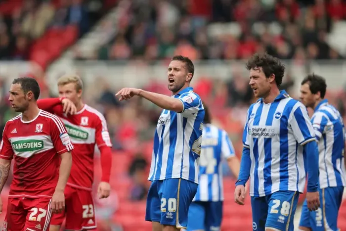 Framed Print : Brighton & Hove Albion vs. Middlesbrough: Away Game - April 13, 2013 Framed Print : Brighton & Hove Albion vs. Middlesbrough: Away Game - April 13, 2013