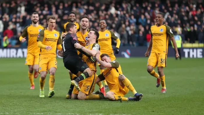 Framed Print : Brighton and Hove Albion vs. Millwall: FA Cup Quarterfinal Battle at The Den (17 March 2019) Framed Print : Brighton and Hove Albion vs. Millwall: FA Cup Quarterfinal Battle at The Den (17 March 2019)