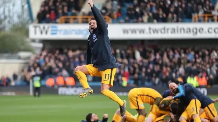 Framed Print : Brighton and Hove Albion vs. Millwall: FA Cup Quarterfinal Battle at The Den (17 March 2019) Framed Print : Brighton and Hove Albion vs. Millwall: FA Cup Quarterfinal Battle at The Den (17 March 2019)