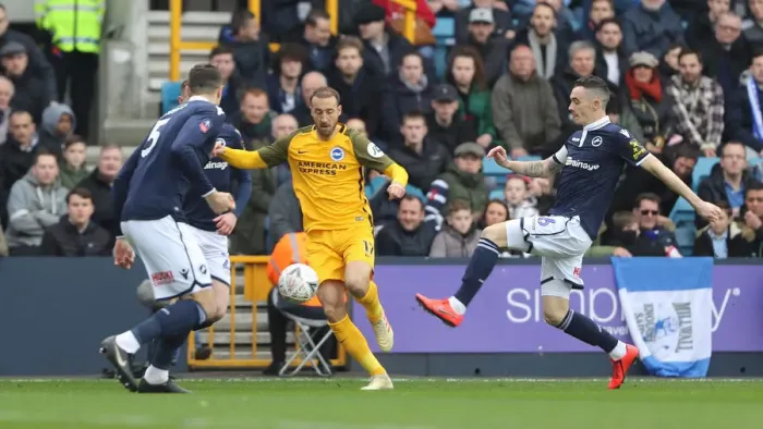 Framed Print : Brighton and Hove Albion vs. Millwall: FA Cup Quarterfinal Battle at The Den (17MAR19) Framed Print : Brighton and Hove Albion vs. Millwall: FA Cup Quarterfinal Battle at The Den (17MAR19)