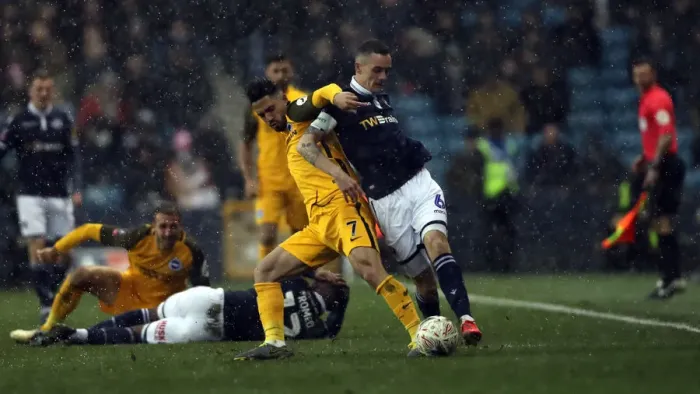 Framed Print : Brighton and Hove Albion vs. Millwall: FA Cup Quarterfinal Battle at The Den (17MAR19) Framed Print : Brighton and Hove Albion vs. Millwall: FA Cup Quarterfinal Battle at The Den (17MAR19)
