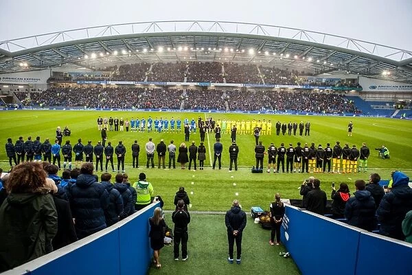 Brighton and Hove Albion vs. Milton Keynes Dons: Moment of Silence in the Sky Bet Championship (07 / 11 / 2015)