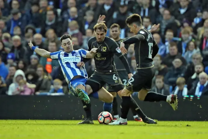 Framed Print : Brighton and Hove Albion vs Milton Keynes Dons: FA Cup 3rd Round Clash at American Express Community Stadium (07JAN17) Framed Print : Brighton and Hove Albion vs Milton Keynes Dons: FA Cup 3rd Round Clash at American Express Community Stadium (07JAN17)