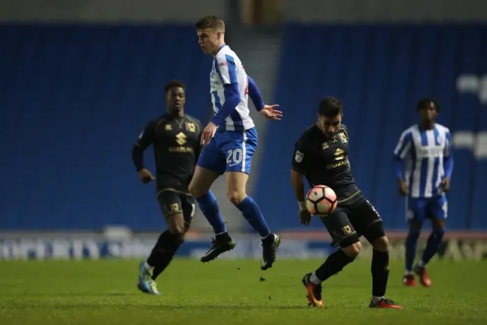 Framed Print : Brighton and Hove Albion vs Milton Keynes Dons: FA Cup 3rd Round Clash at American Express Community Stadium (January 7, 2017) Framed Print : Brighton and Hove Albion vs Milton Keynes Dons: FA Cup 3rd Round Clash at American Express Community Stadium (January 7, 2017)