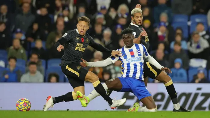 Framed Print : Brighton & Hove Albion vs Newcastle United: Premier League Clash at American Express Community Stadium (Nov 6, 2021) Framed Print : Brighton & Hove Albion vs Newcastle United: Premier League Clash at American Express Community Stadium (Nov 6, 2021)